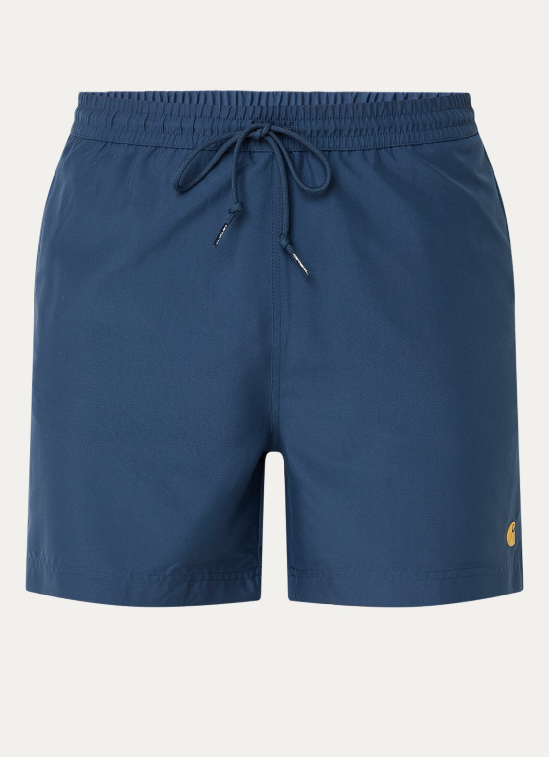 Carhartt WIP Chase zwemshorts met steekzakken en logo - voorkant donkerblauw