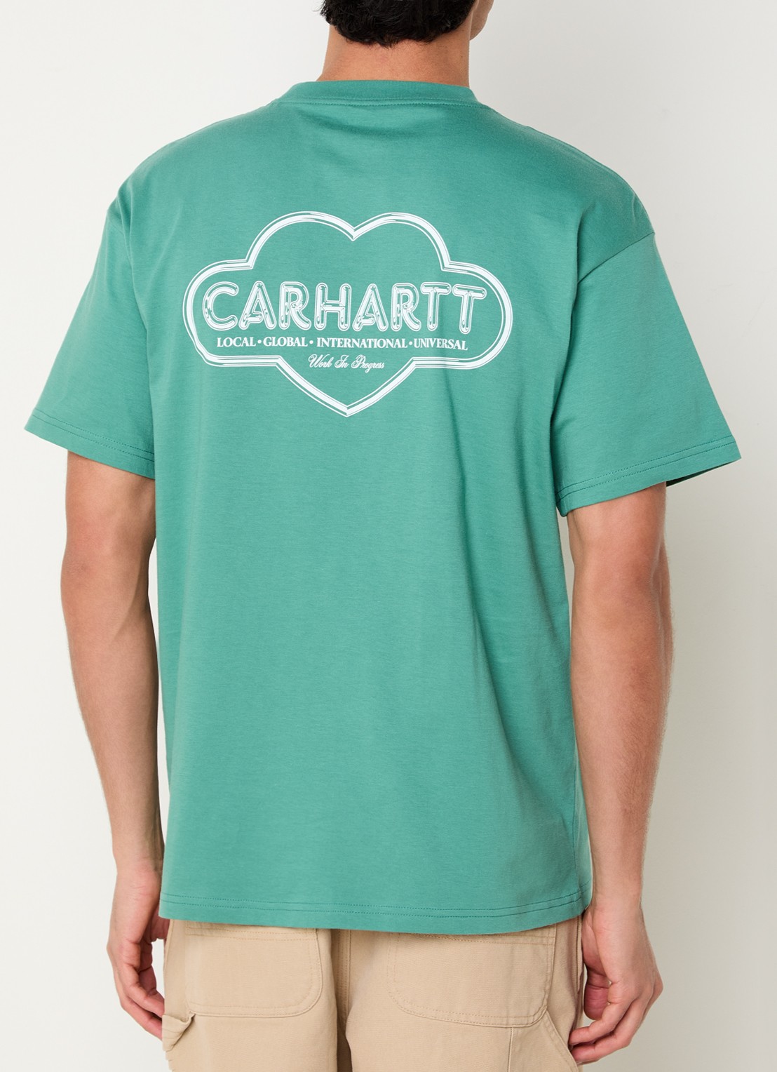 Carhartt WIP Cloud Heart T-shirt met print - detail 4 zeegroen