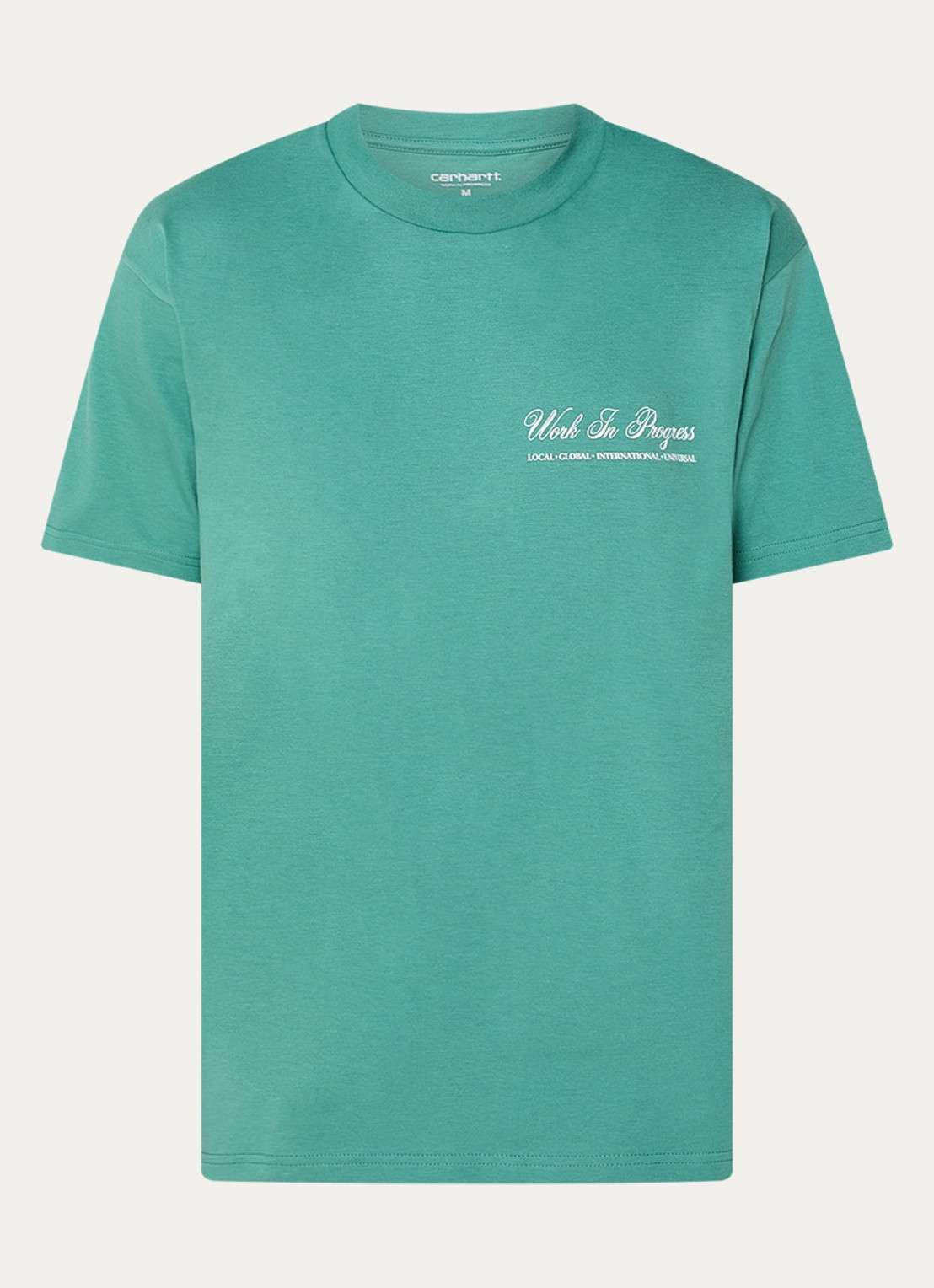 Carhartt WIP Cloud Heart T-shirt met print - voorkant zeegroen