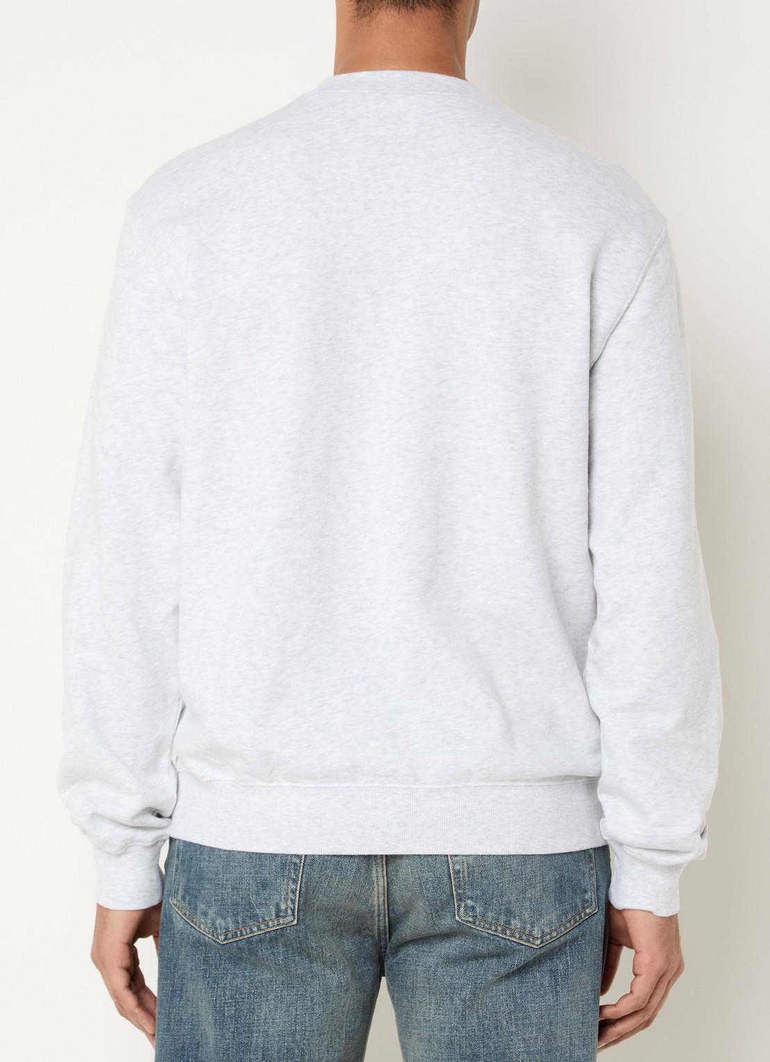 Carhartt WIP Clover sweater met logoborduring - achterkant grijsmele
