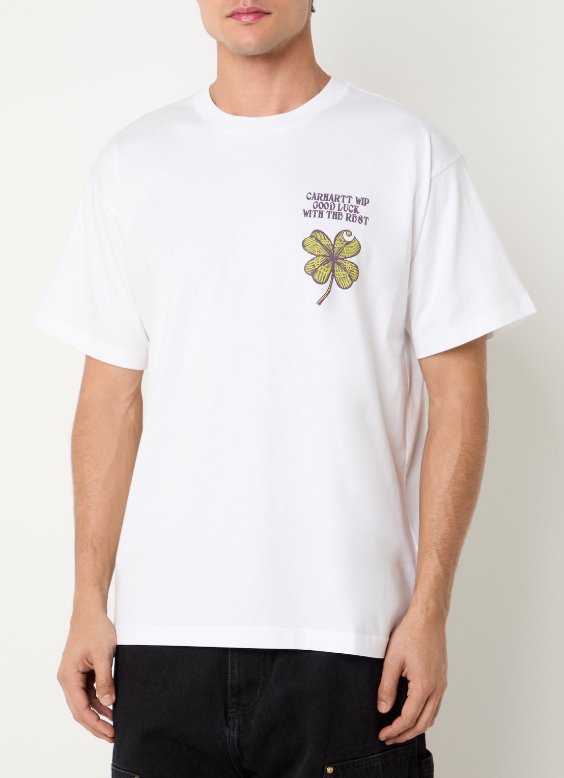Carhartt WIP Clover T-shirt met print - detail 4 wit