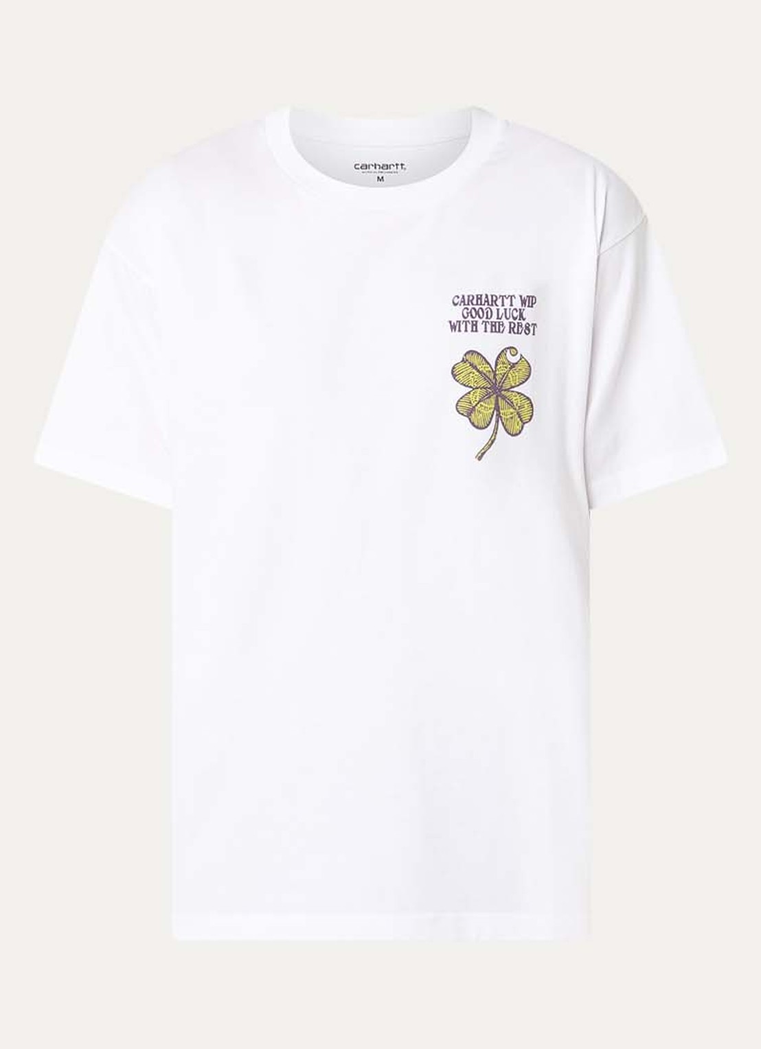 Carhartt WIP Clover T-shirt met print - voorkant 2 wit