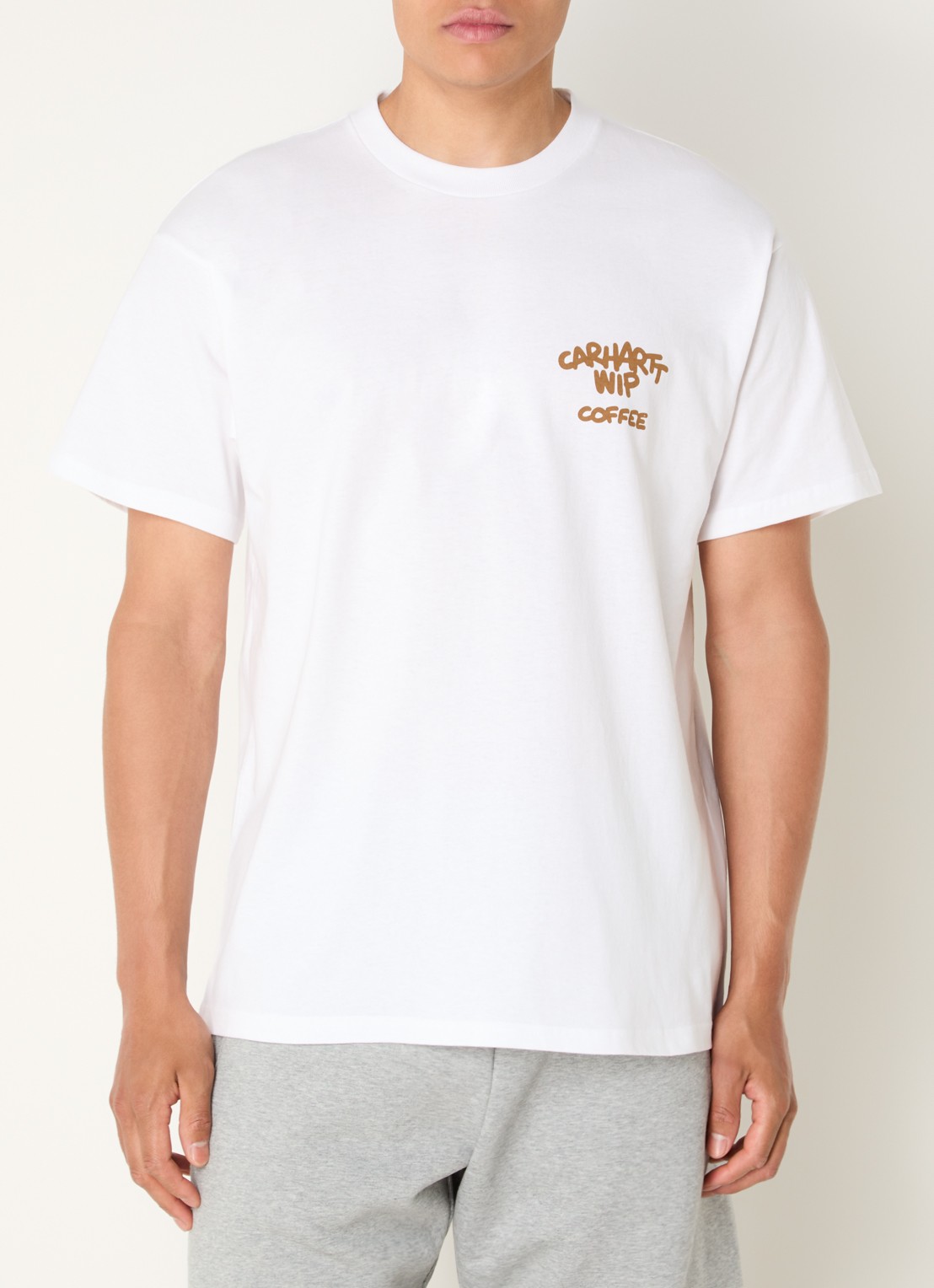 Carhartt WIP Coffee Break T-shirt met logo- en backprint - achterkant 4 wit