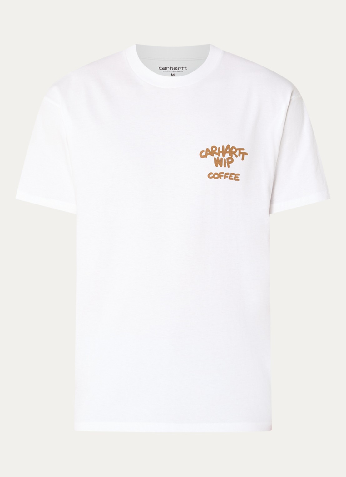 Carhartt WIP Coffee Break T-shirt met logo- en backprint - voorkant 2 wit