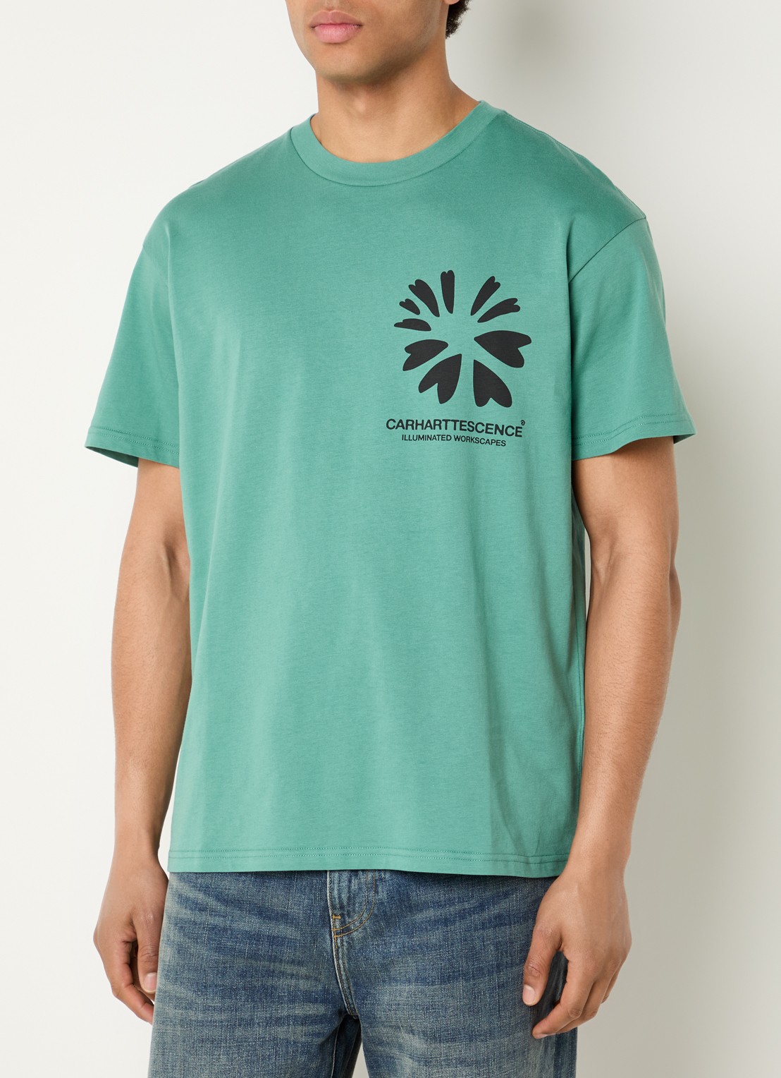 Carhartt WIP Compy T-shirt met front- en backprint - achterkant 2 mint