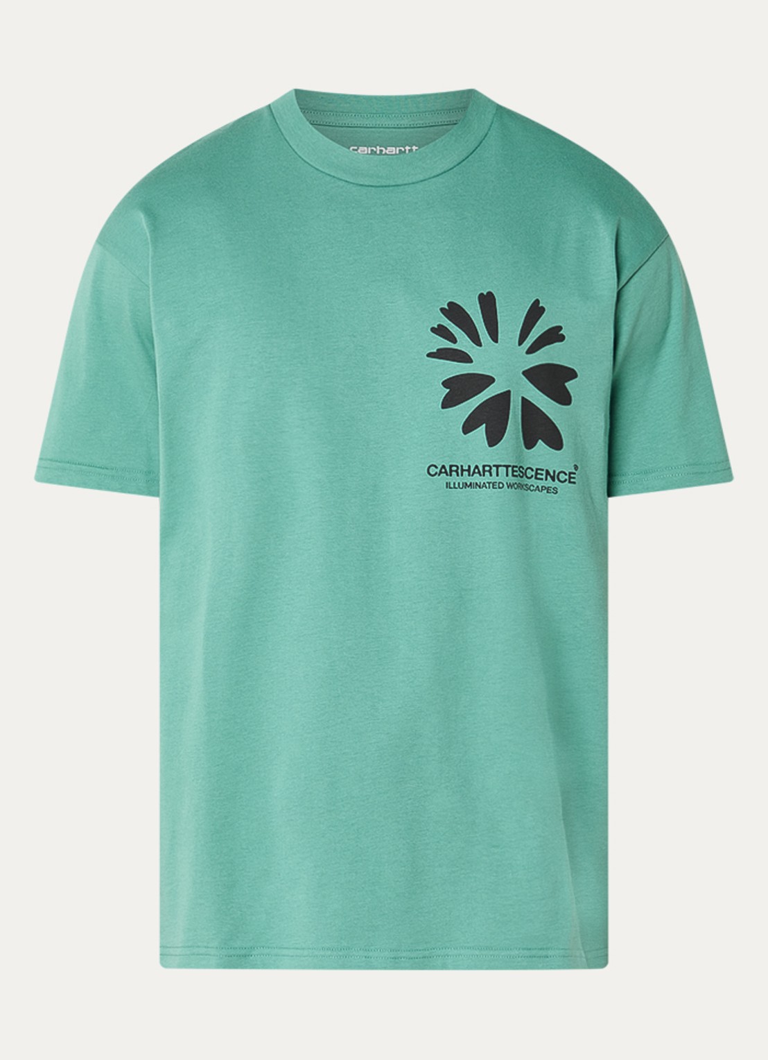 Carhartt WIP Compy T-shirt met front- en backprint - voorkant 3 mint
