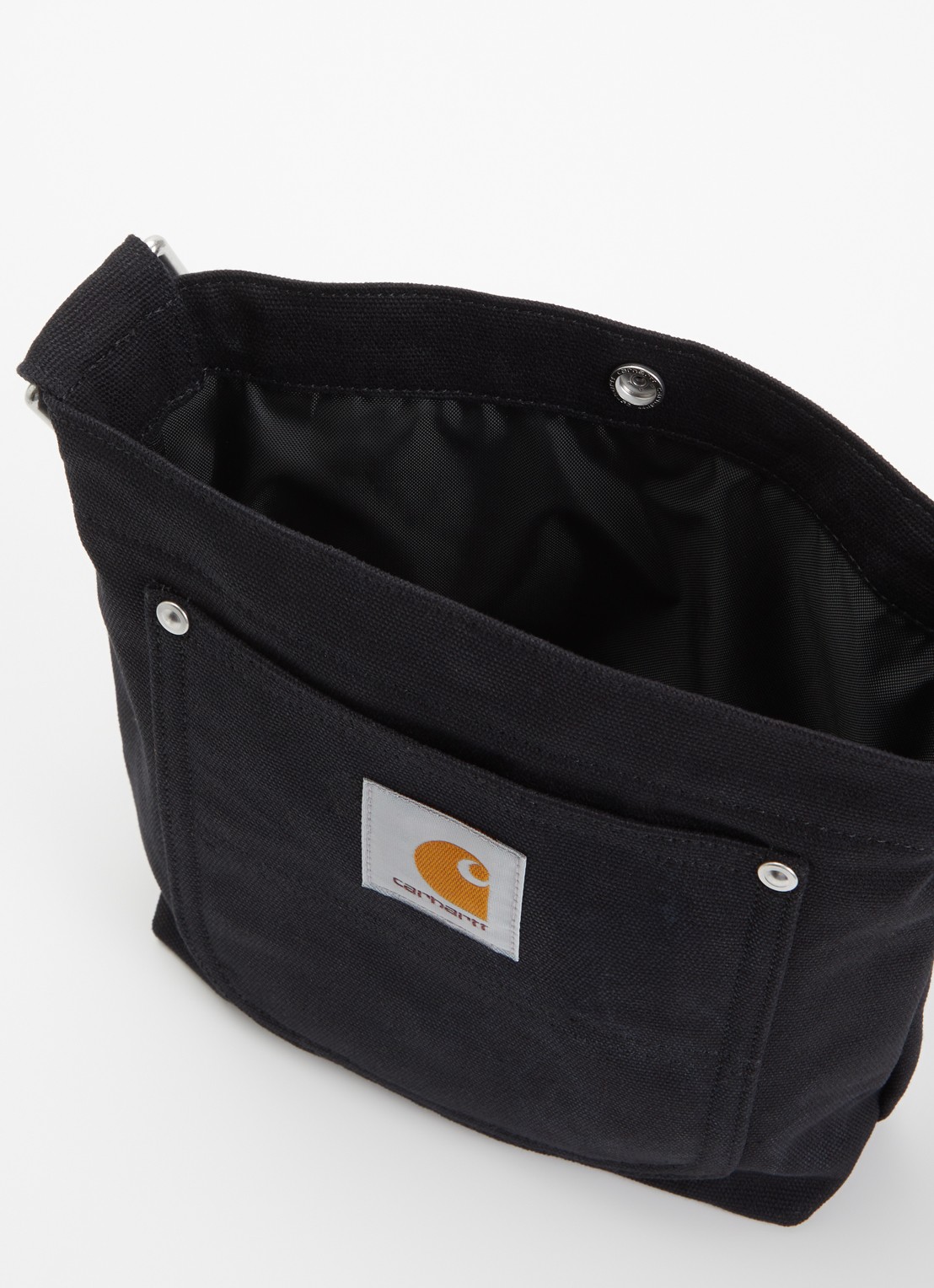 Carhartt WIP Crossbodytas van canvas met logo - detail 2 zwart