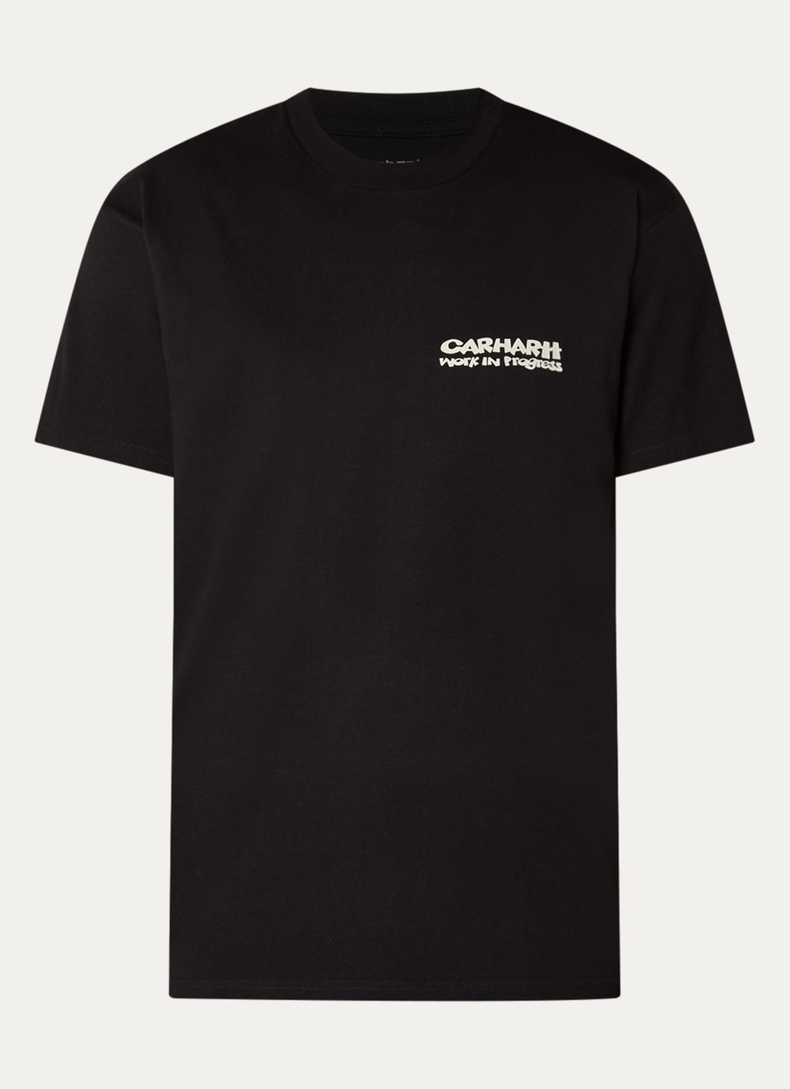 Carhartt WIP Cubist T-shirt met logo- en backprint - voorkant 3 zwart