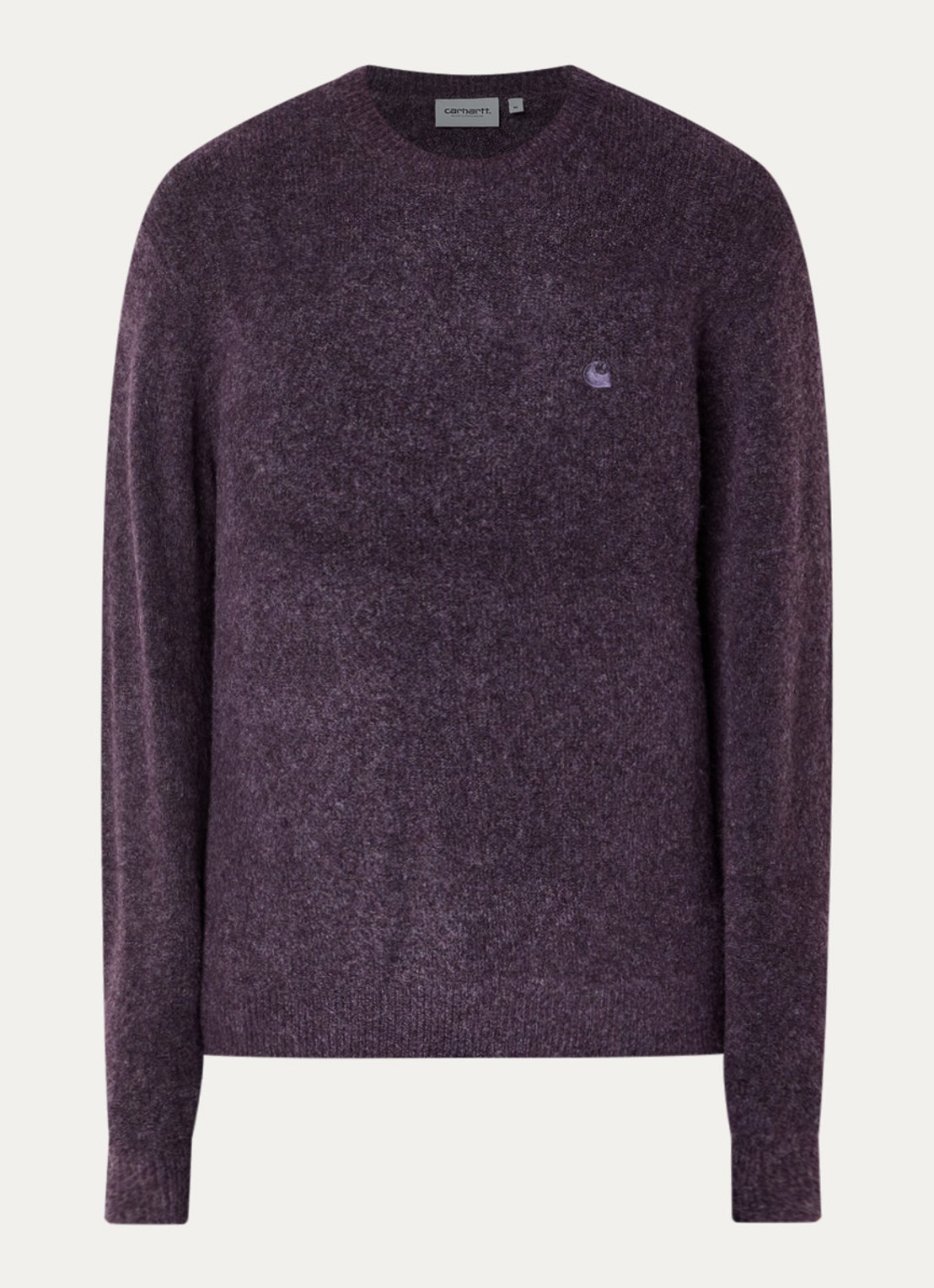 Carhartt WIP Curtis grofgebreide trui in wolblend met ronde hals - voorkant 3 paars