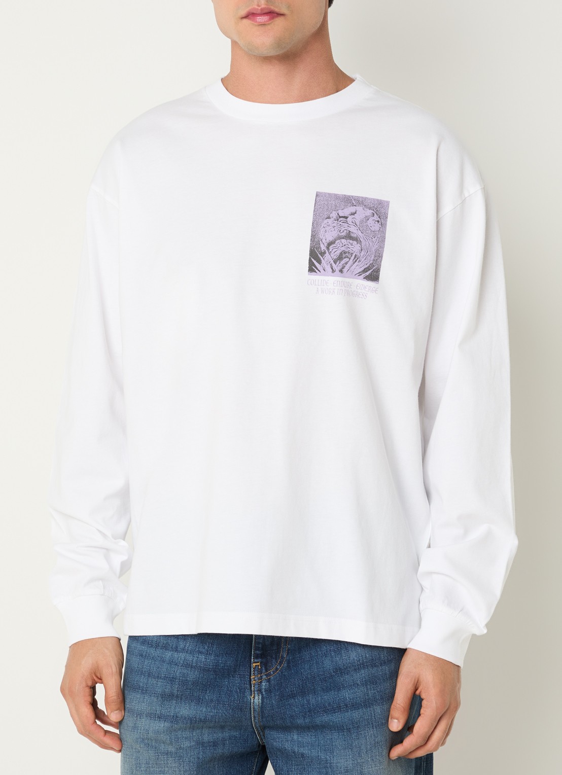 Carhartt WIP Emerge longsleeve met print - achterkant 3 wit