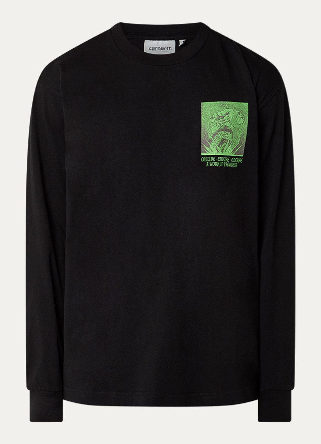 Carhartt WIP Emerge longsleeve met print - voorkant 2 zwart