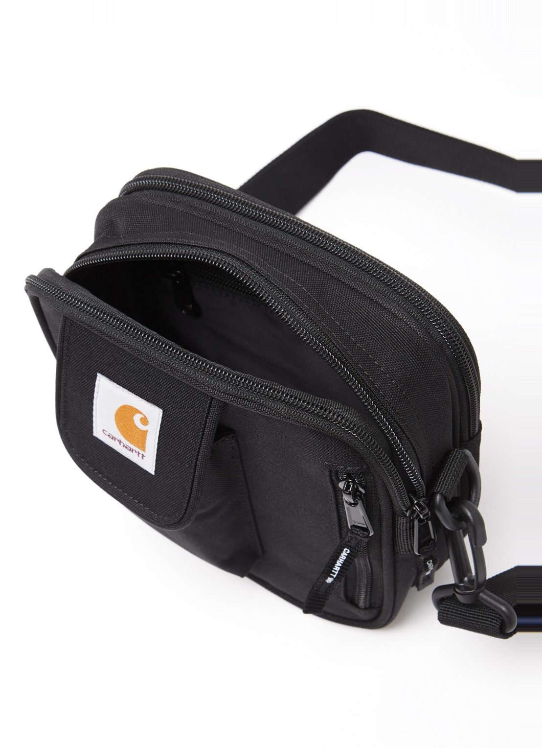 Carhartt WIP Essentials Small crossbodytas met logo - detail 3 zwart