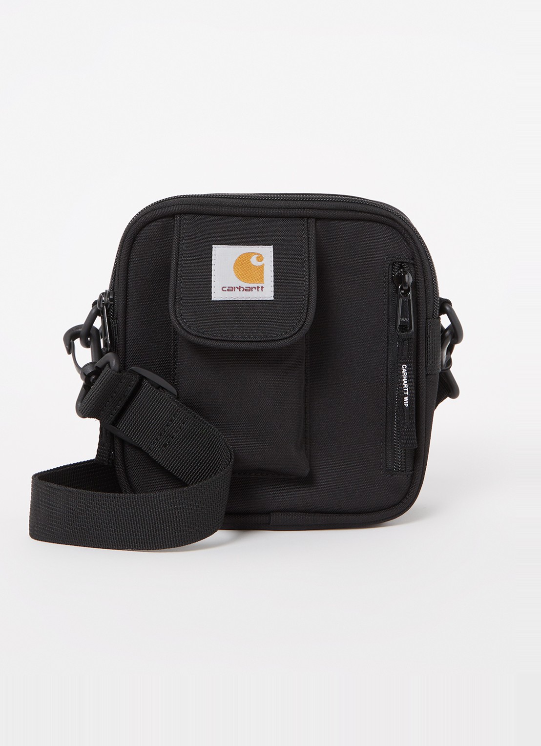 Carhartt WIP Essentials Small crossbodytas met logo - voorkant zwart