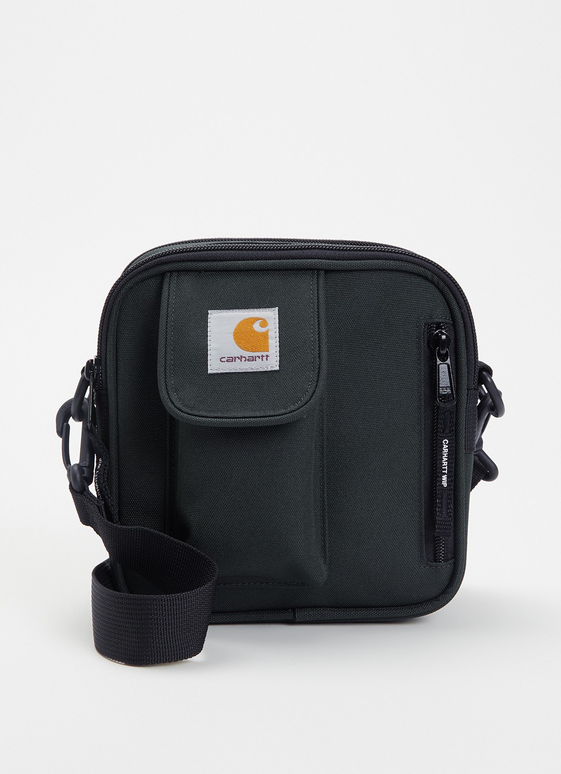 Carhartt WIP Essentials Small crossbodytas met logo - voorkant groen