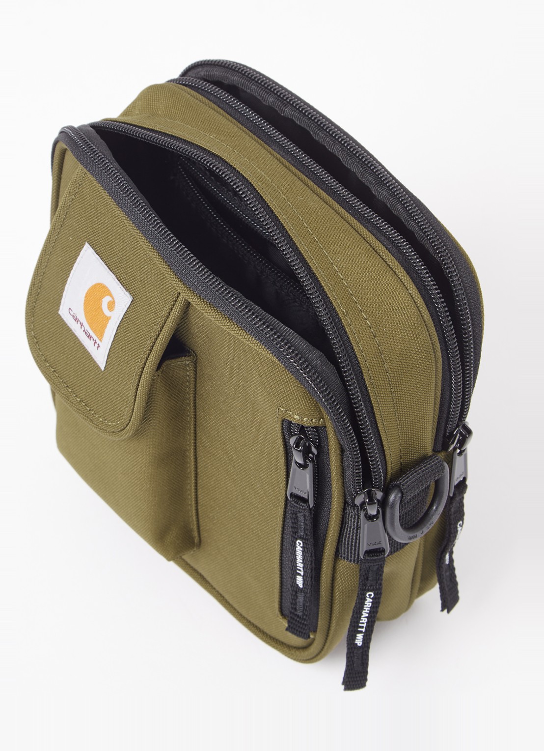 Carhartt WIP Essentials Small crossbodytas met logo - detail 6 legergroen