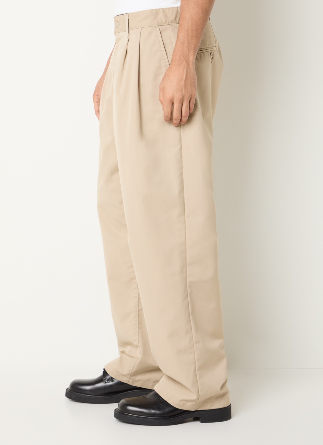 Carhartt WIP Evan loose fit broek met steekzakken - detail 3 beige