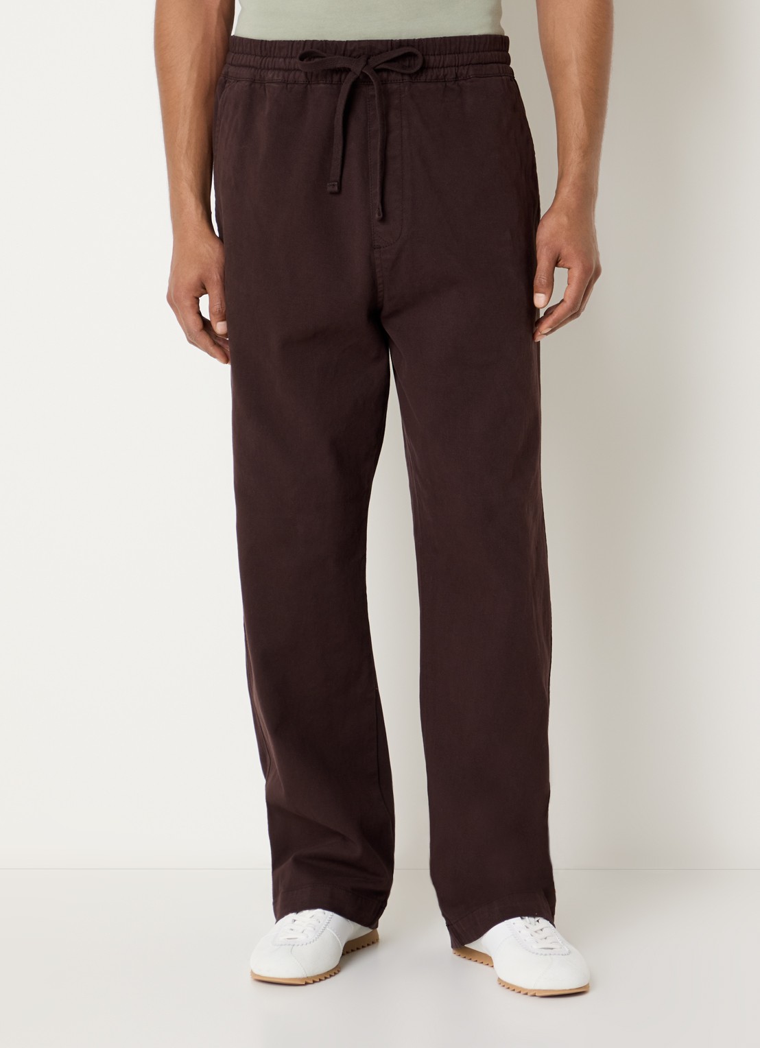 Carhartt WIP Floyde straight fit broek met steekzakken - detail 3 bruin