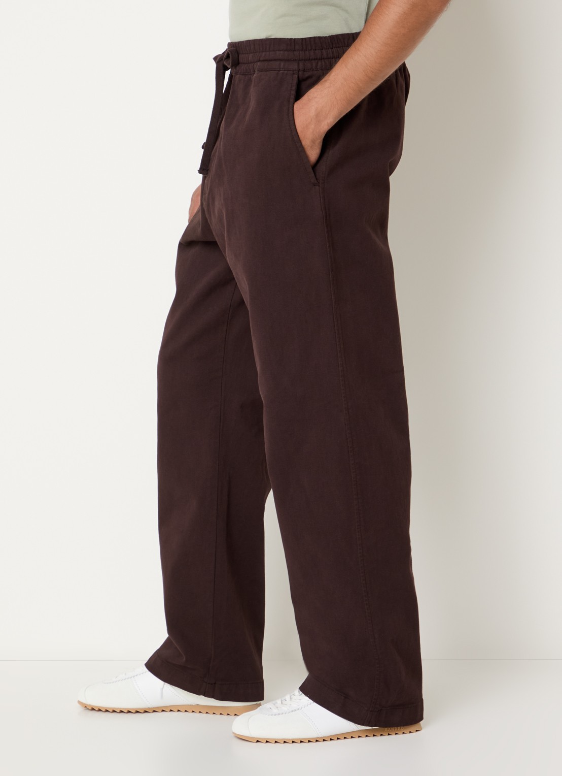 Carhartt WIP Floyde straight fit broek met steekzakken - detail 4 bruin