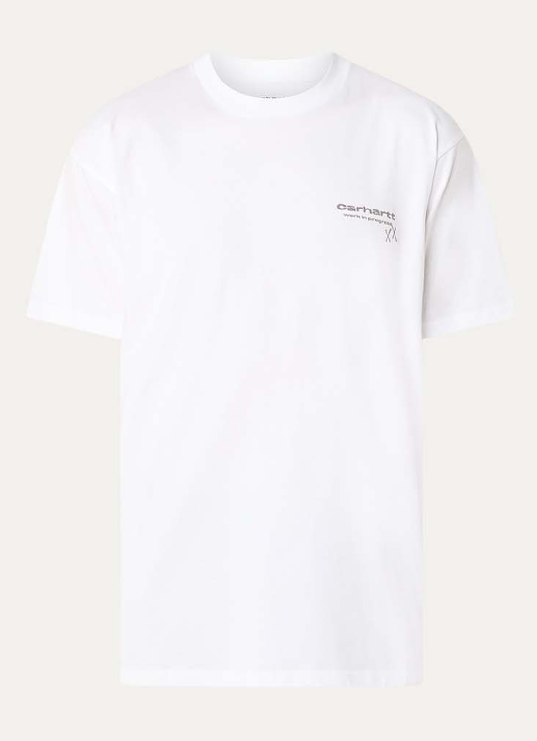 Carhartt WIP Garble T-shirt met logoprint - voorkant 2 wit