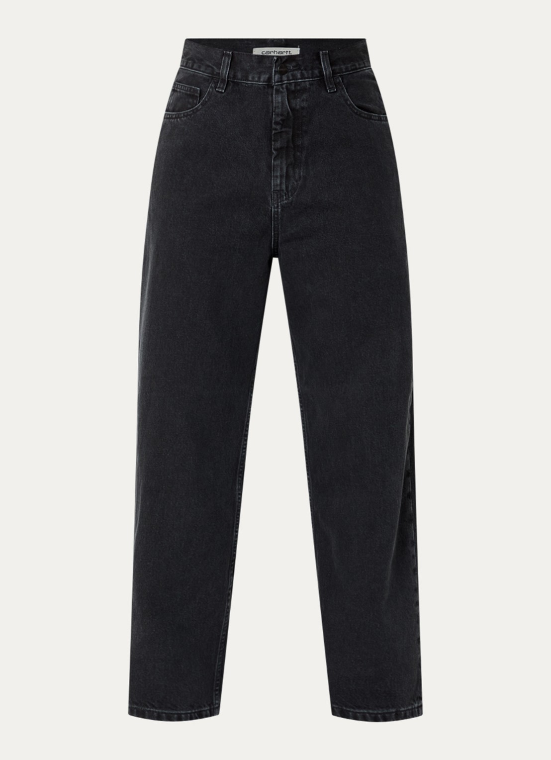 Carhartt WIP High waist straight leg jeans met gekleurde wassing - voorkant 4 antraciet