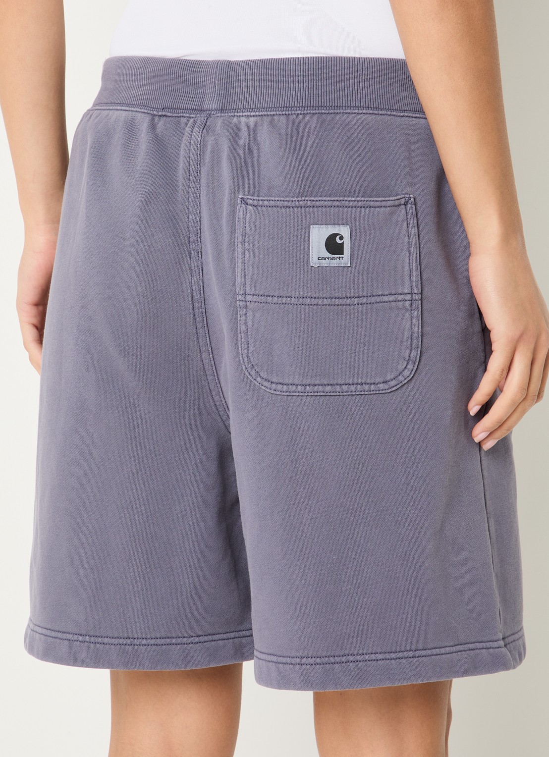 Carhartt WIP Hoggard straight fit korte joggingbroek met trekkoord  - achterkant 4 paars