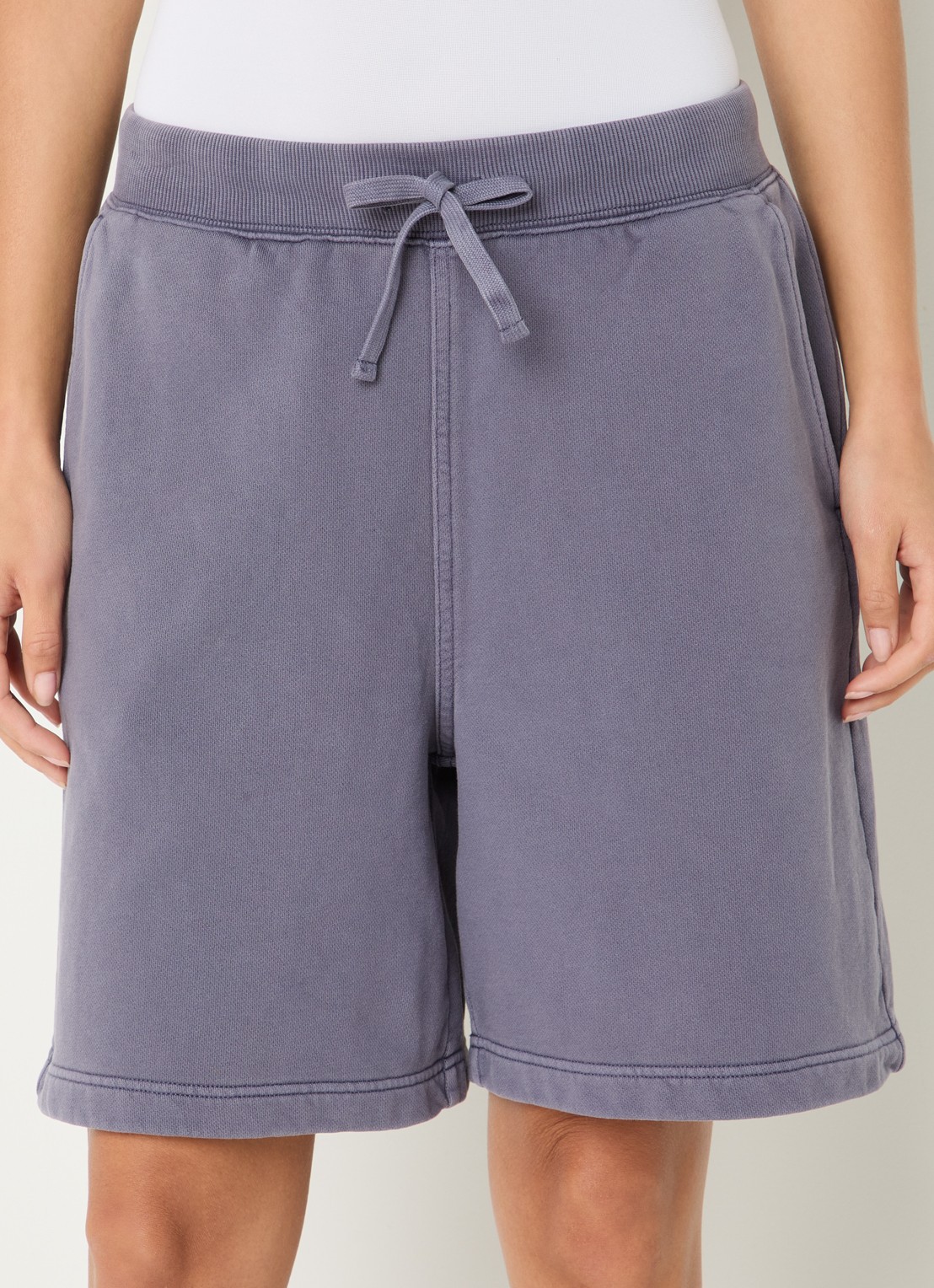 Carhartt WIP Hoggard straight fit korte joggingbroek met trekkoord  - detail 3 paars