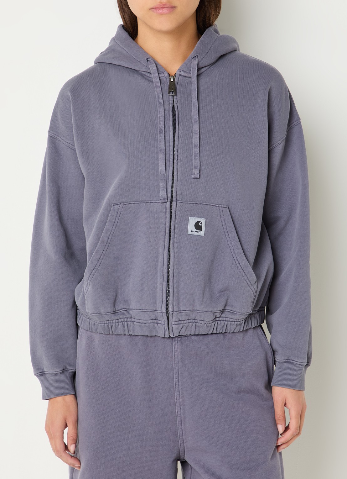 Carhartt WIP Hoggard sweatvest met capuchon en steekzakken - detail 4 paars