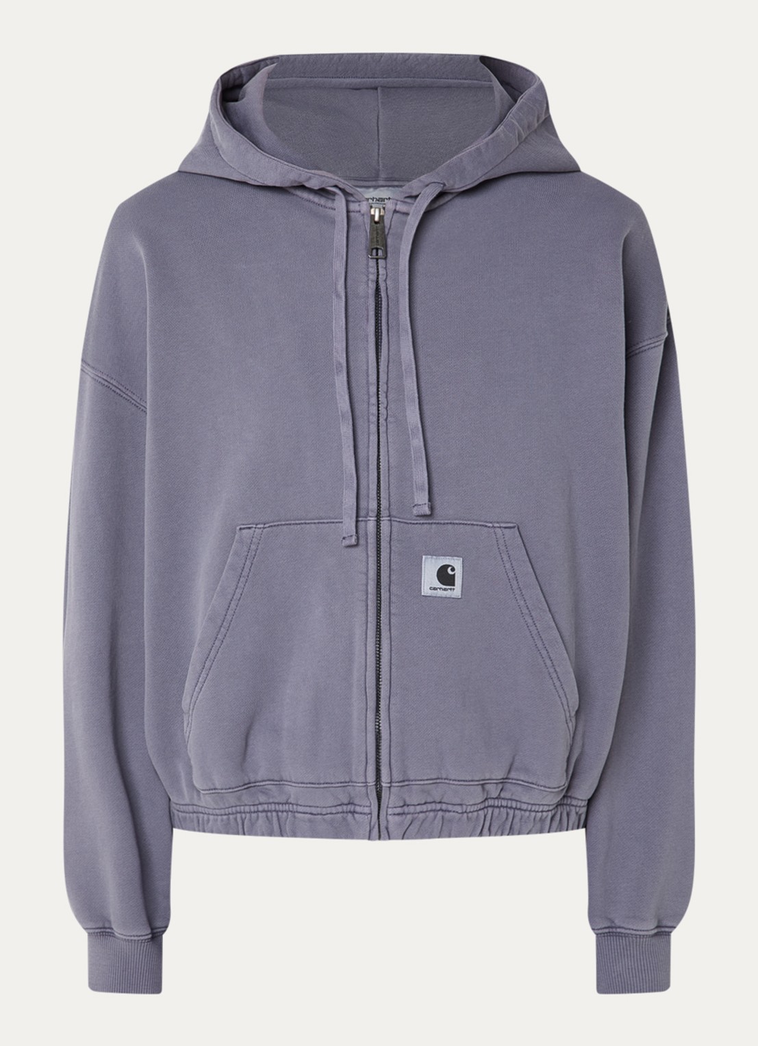 Carhartt WIP Hoggard sweatvest met capuchon en steekzakken - voorkant 2 paars