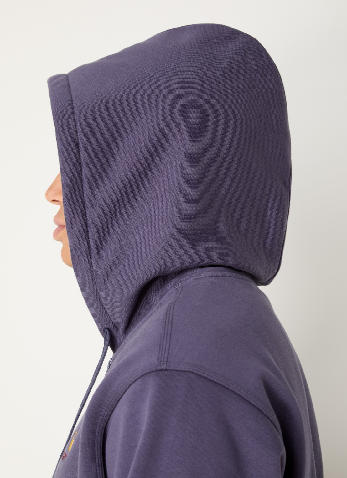 Carhartt WIP Hooded American Script sweatvest met logoborduring - detail 5 paars