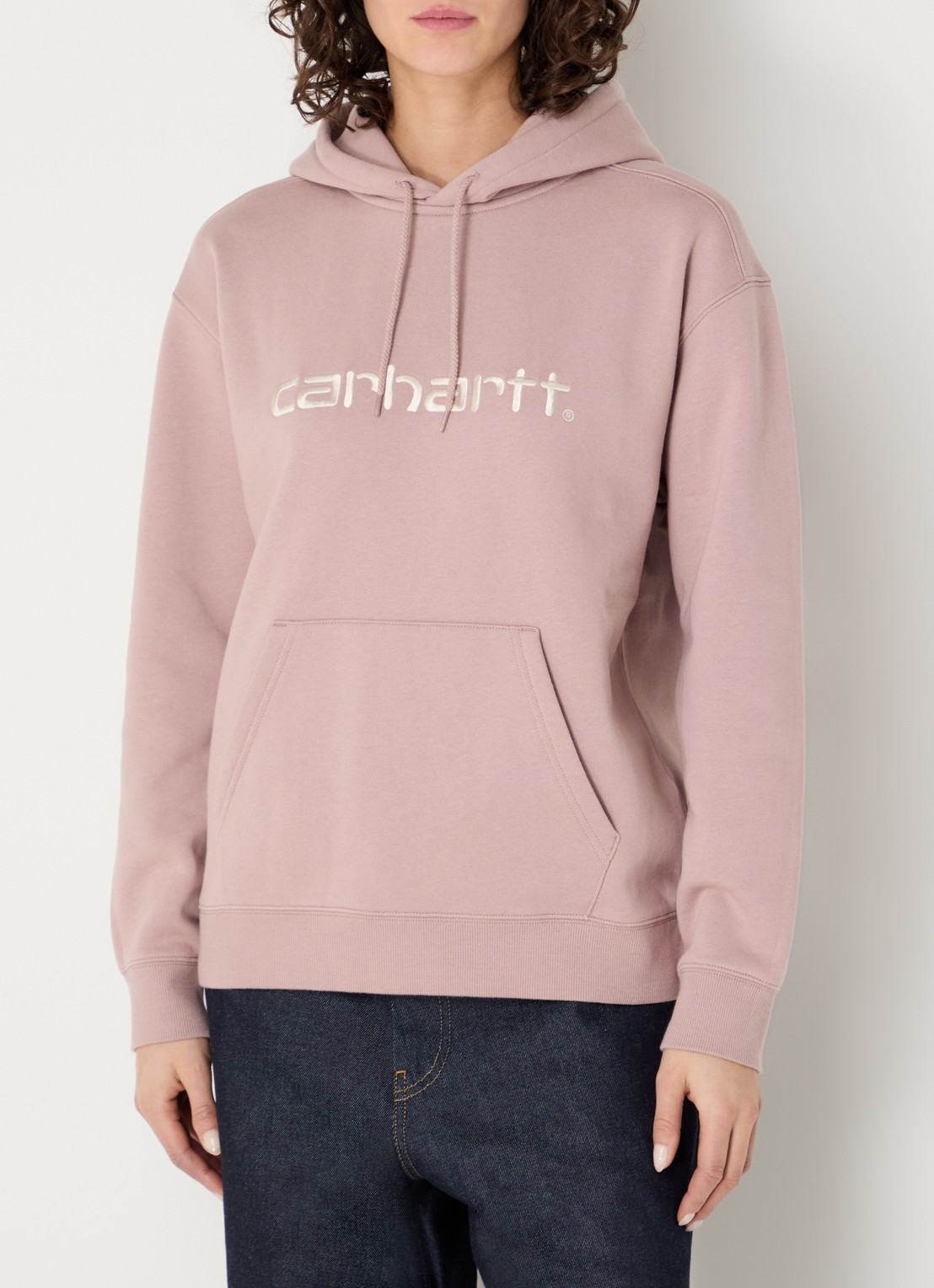 Carhartt WIP Hoodie met logoborduring - detail 4 oudroze