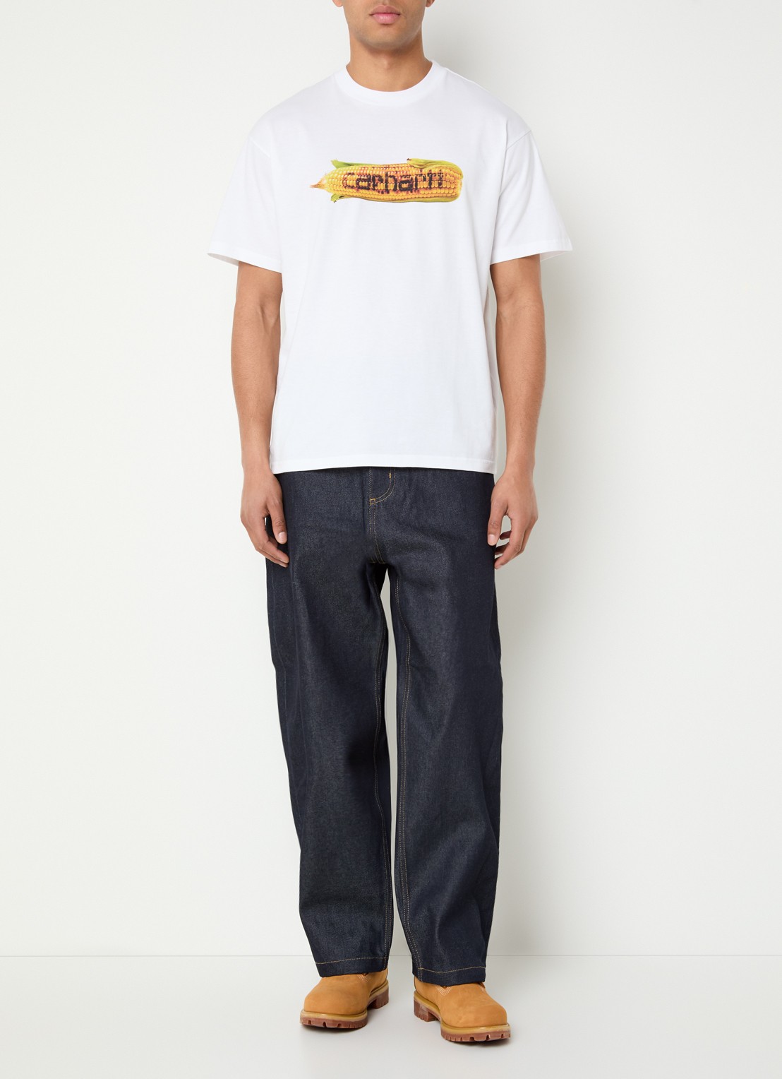 Carhartt WIP Hot Cob T-shirt met logoprint - voorkant 2 wit
