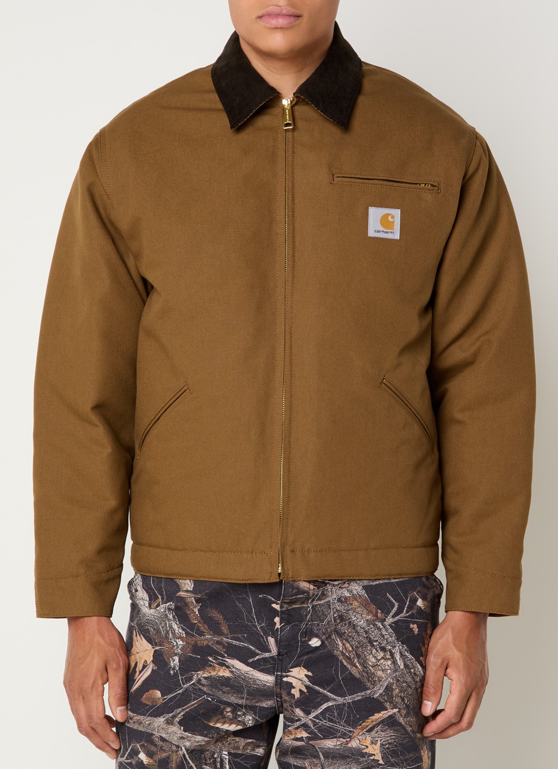 Carhartt WIP Jack met details van corduroy en steekzakken - detail 4 bruin