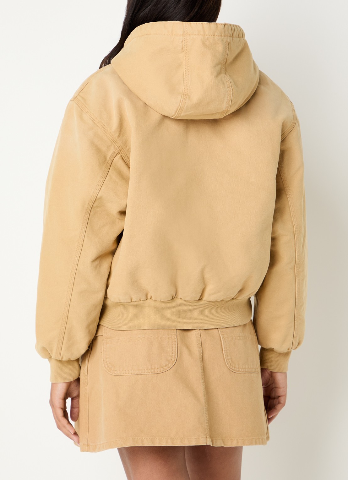 Carhartt WIP Jack met logo en steekzakken - achterkant camel
