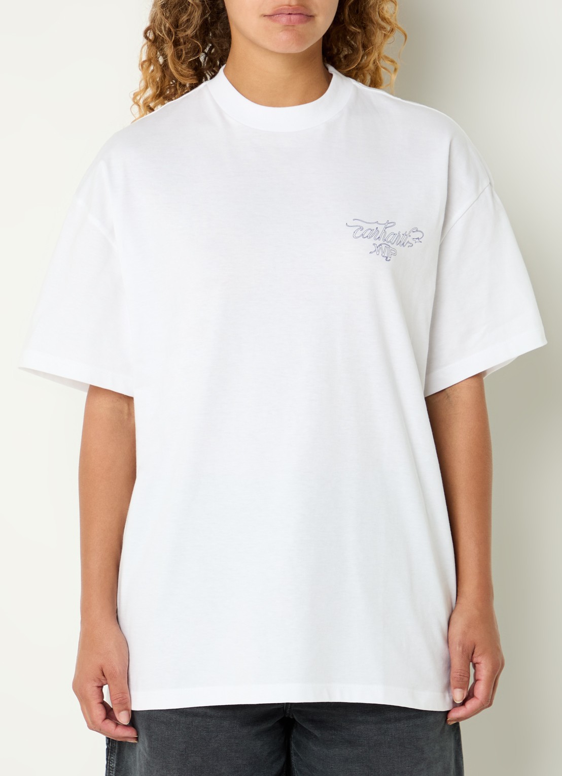 Carhartt WIP Julia T-shirt met logo- en backprint - achterkant 4 wit