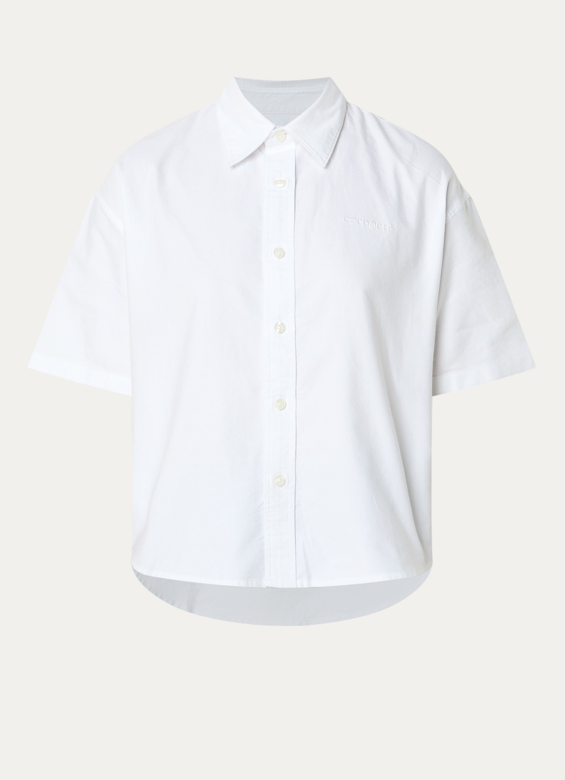Carhartt WIP Kaia blouse met logoborduring - voorkant 2 wit