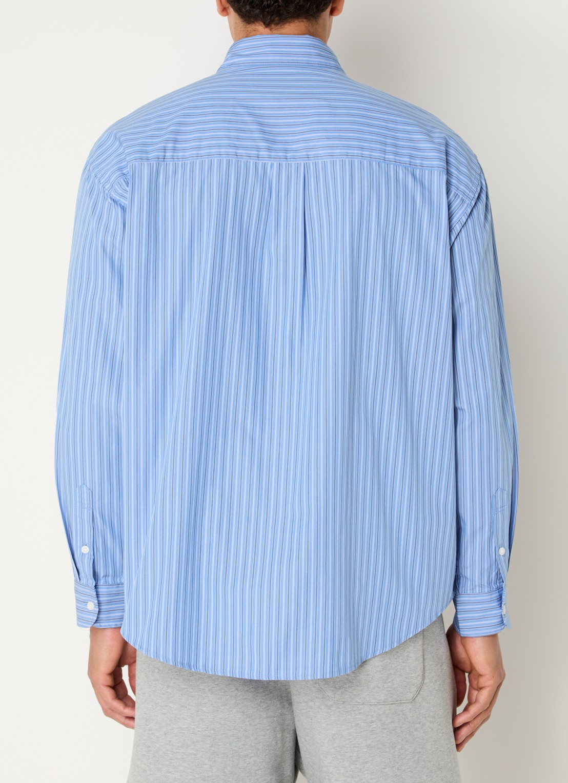 Carhartt WIP Keene regular fit overhemd met streepprint - achterkant 4 blauw