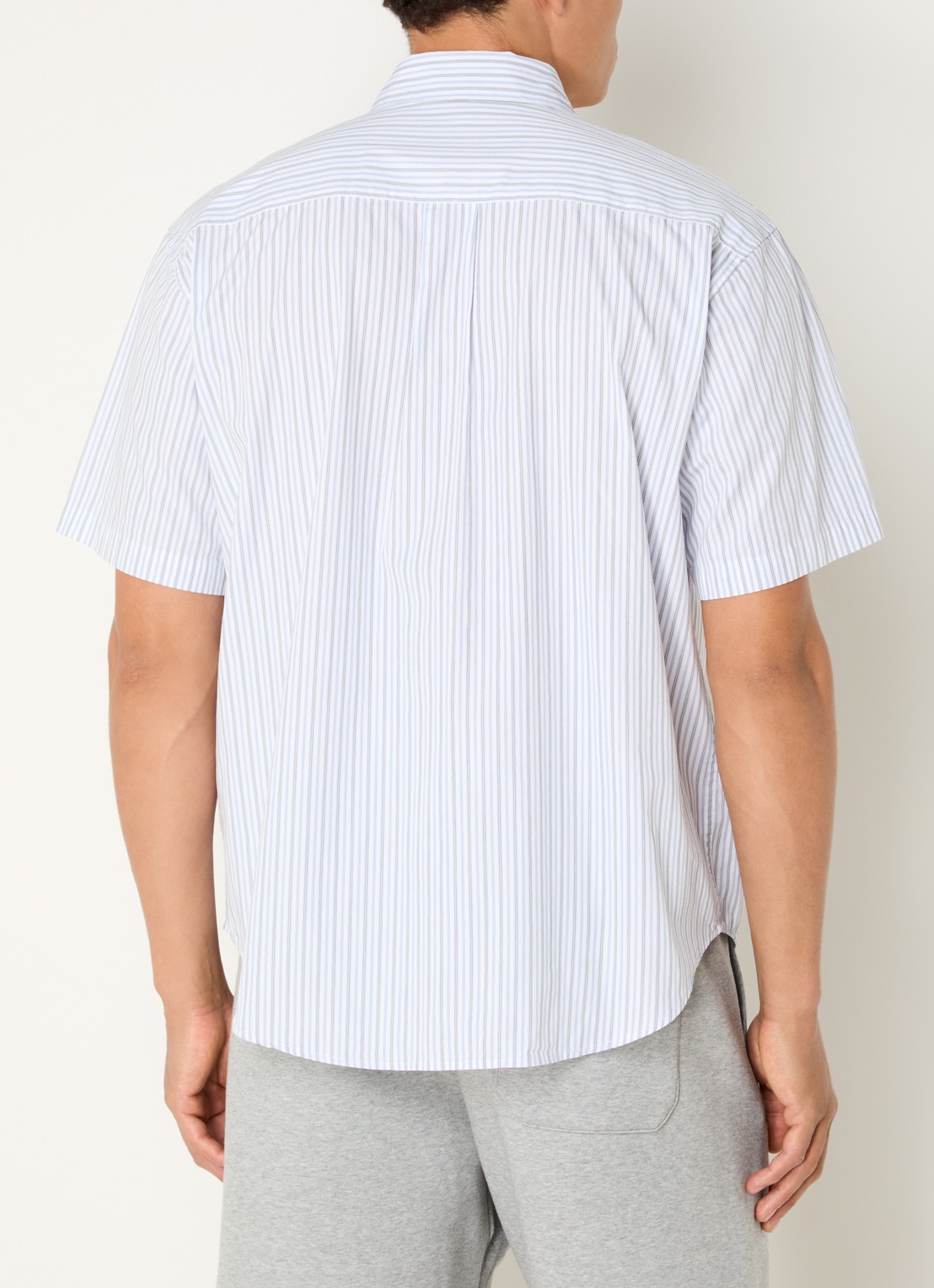 Carhartt WIP Keene regular fit overhemd met streepprint - achterkant 3 lichtblauw