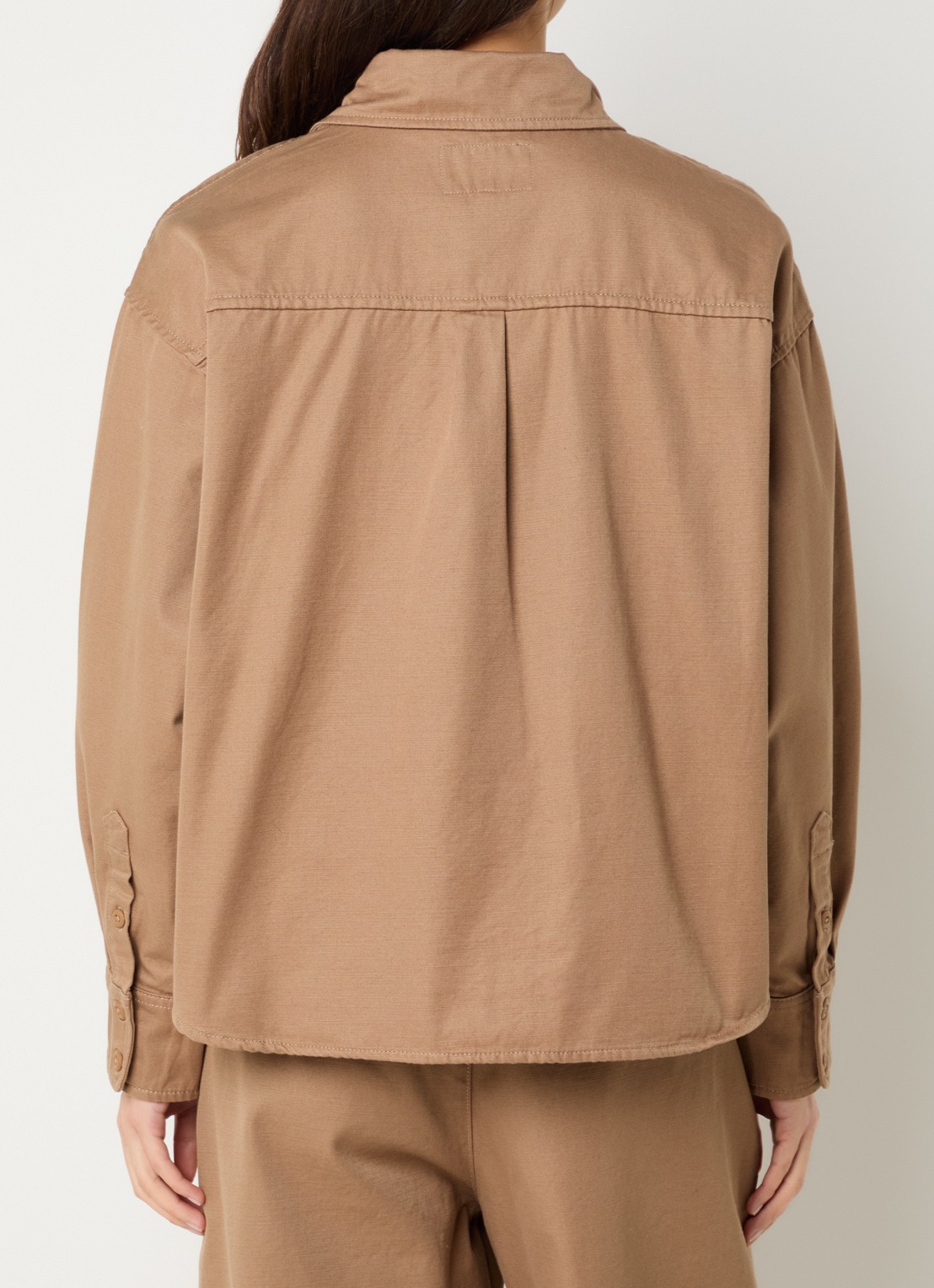 Carhartt WIP Kelly jack met klepzakken en logo - achterkant camel