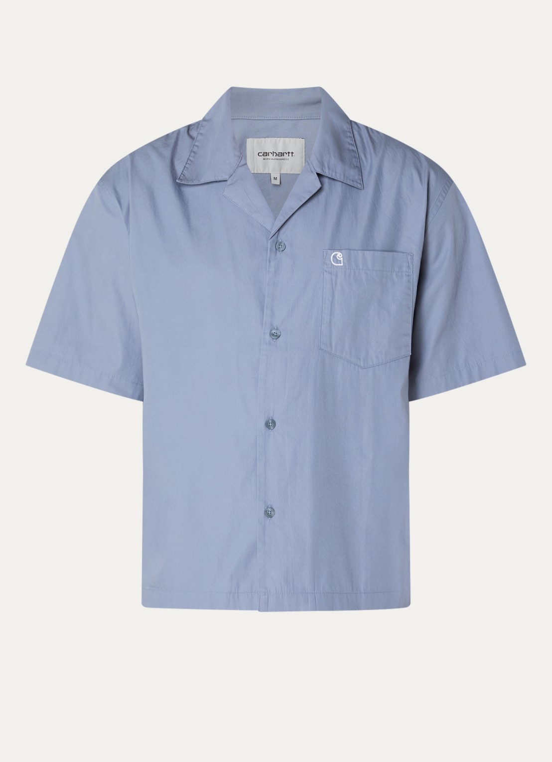 Carhartt WIP Kendry regular fit overhemd met borstzak - voorkant 2 staalblauw