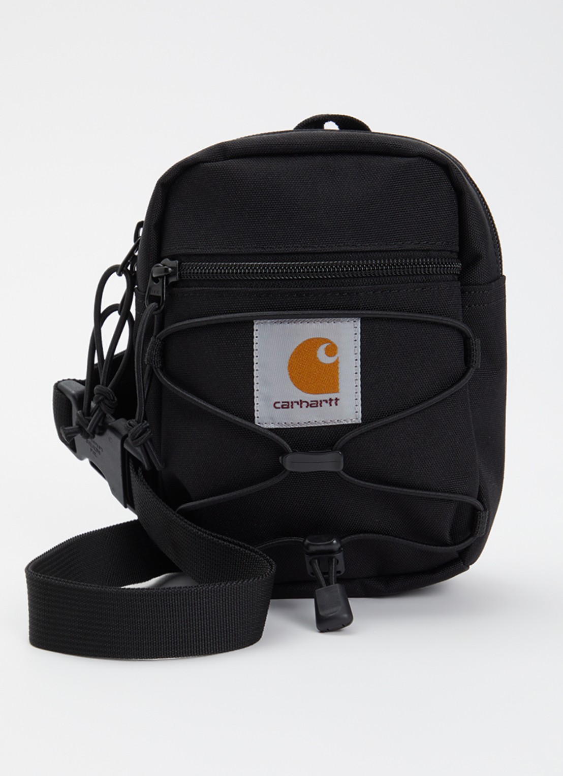 Carhartt WIP Kickflip schoudertas met logo - voorkant 4 zwart