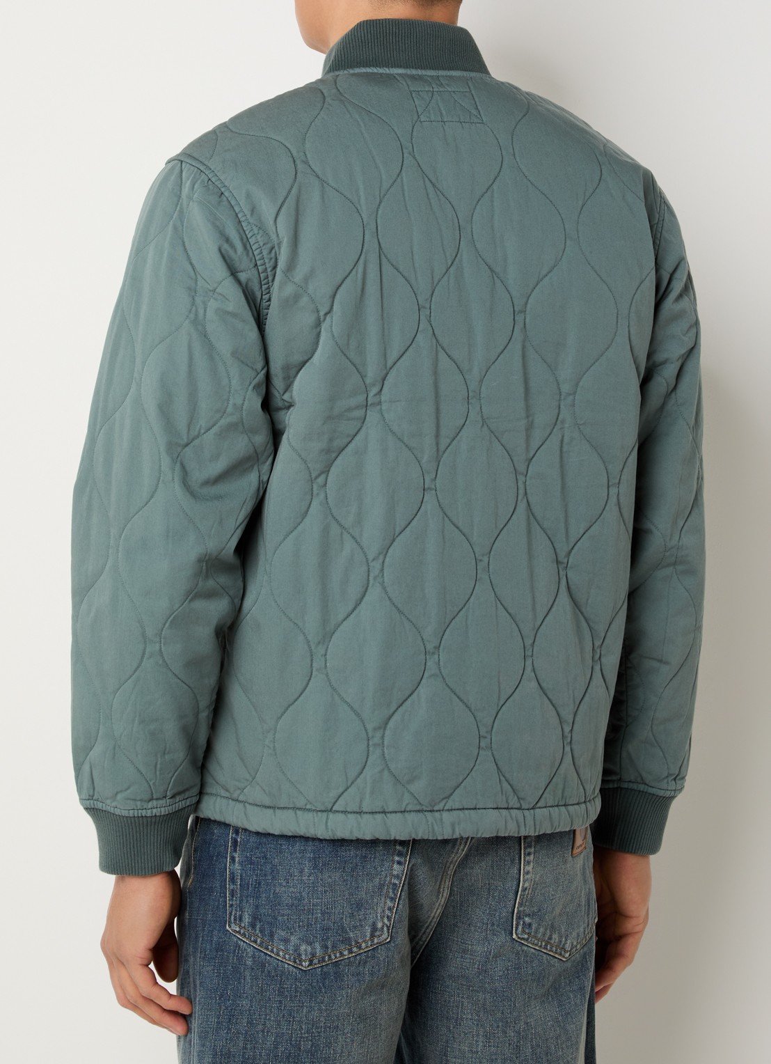Carhartt WIP Kylan jack met quilt patroon en steekzakken - achterkant groen