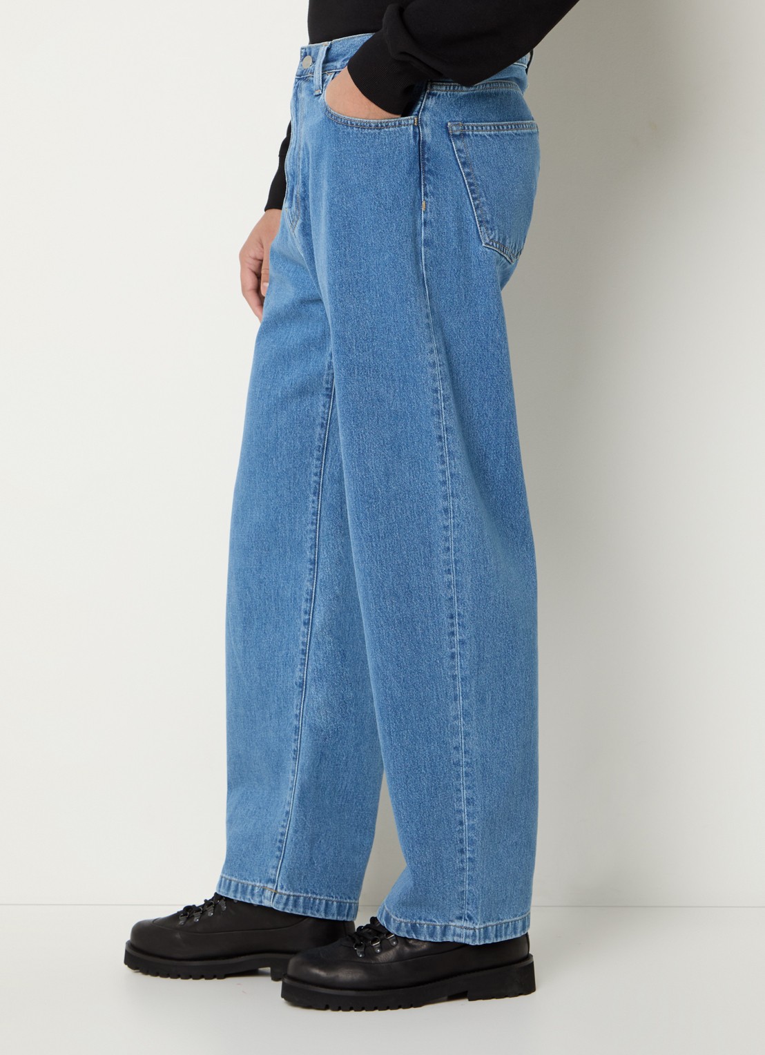 Carhartt WIP Landon loose fit jeans met medium wassing - detail 5 indigo