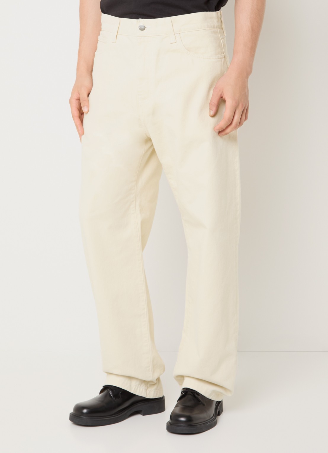 Carhartt WIP Landon tapered jeans met gekleurde wassing - detail creme