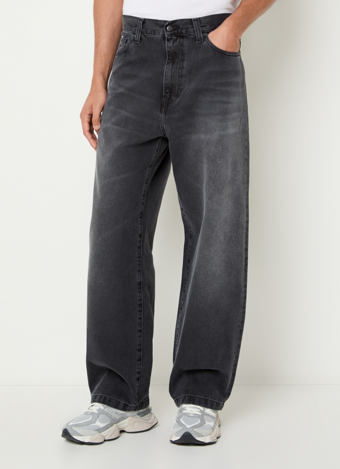 Carhartt WIP Landon wide leg jeans met gekleurde wassing - detail zwart