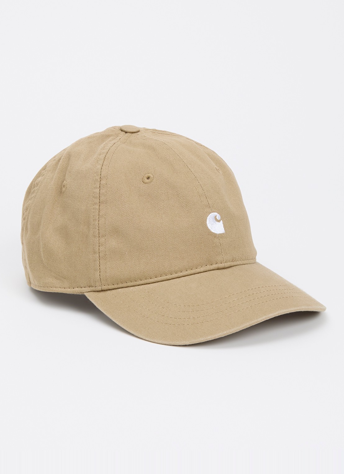 Carhartt WIP Madison pet met logoborduring  - voorkant khaki