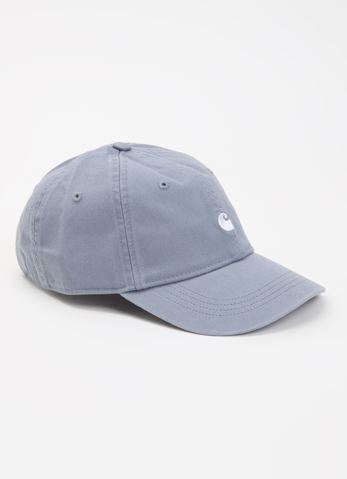 Carhartt WIP Madison pet met logoborduring - voorkant 2 blauwgrijs