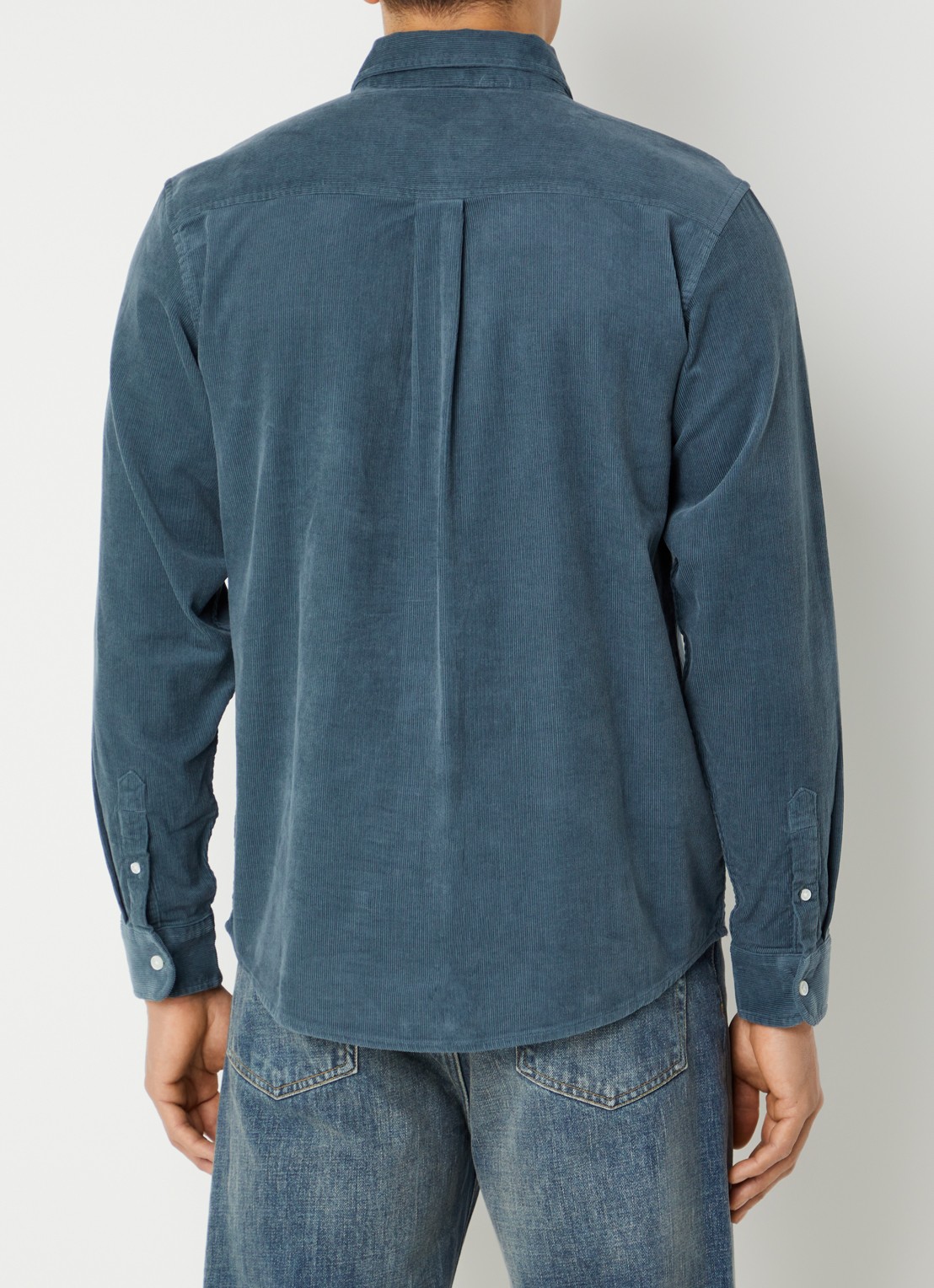Carhartt WIP Madison regular fit overhemd van corduroy - achterkant 4 petrol