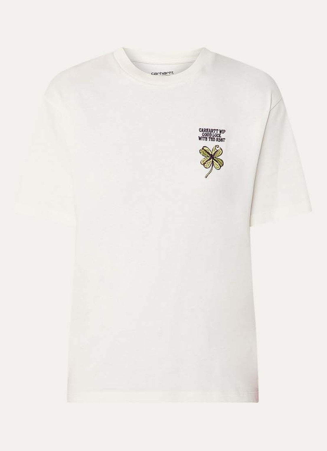 Carhartt WIP Marsala T-shirt met logoborduring - voorkant ivoor