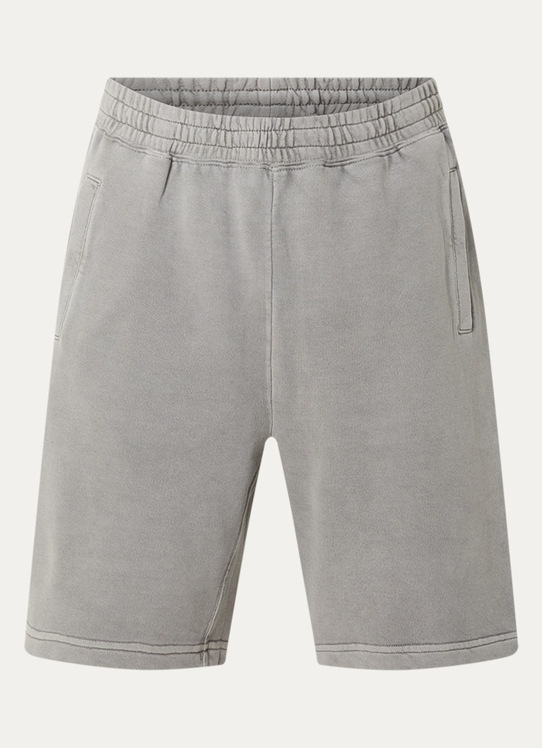 Carhartt WIP Nelson straight fit korte joggingbroek met paspelzakken - voorkant grijs