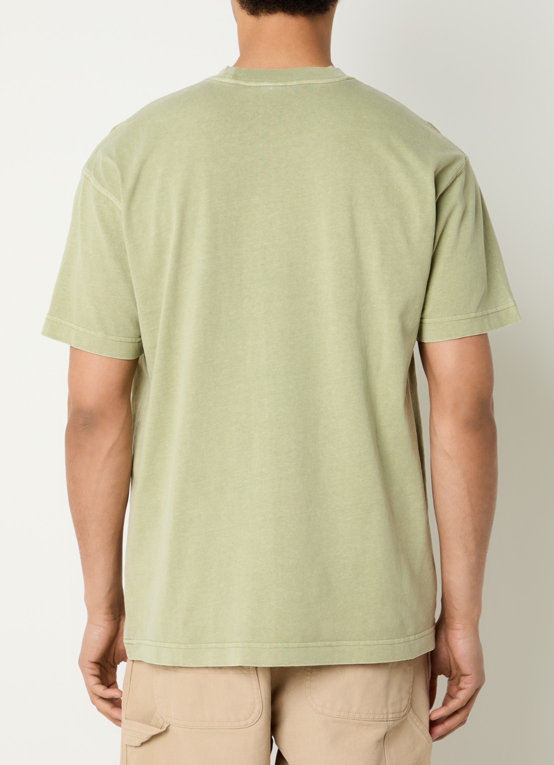 Carhartt WIP Nelson T-shirt met logo - achterkant 4 lichtgroen